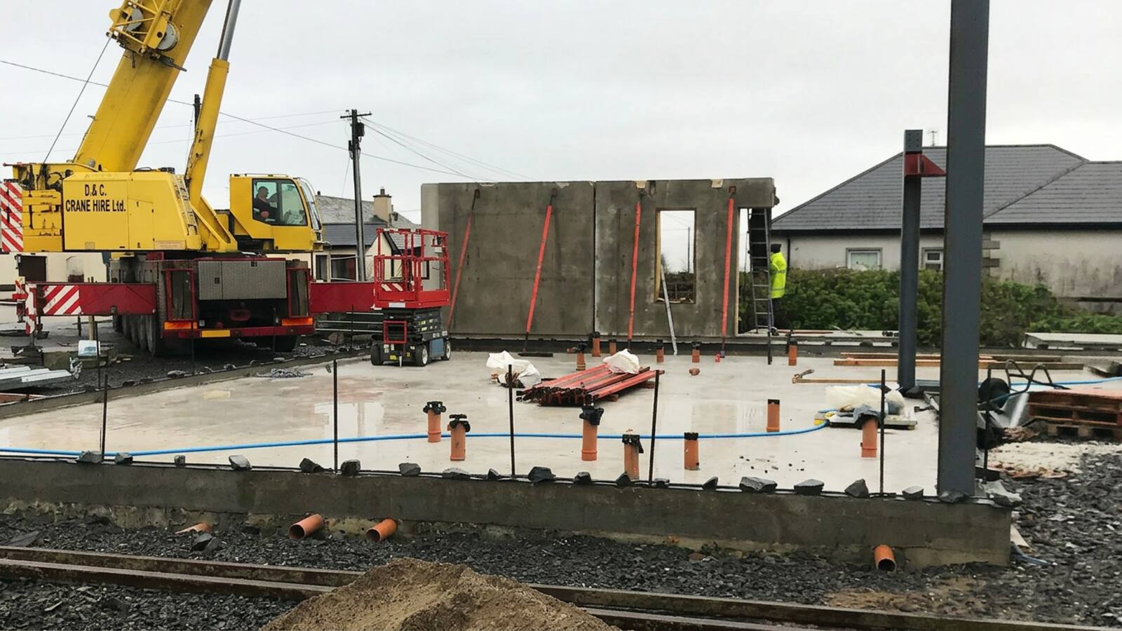 First Panels Stood