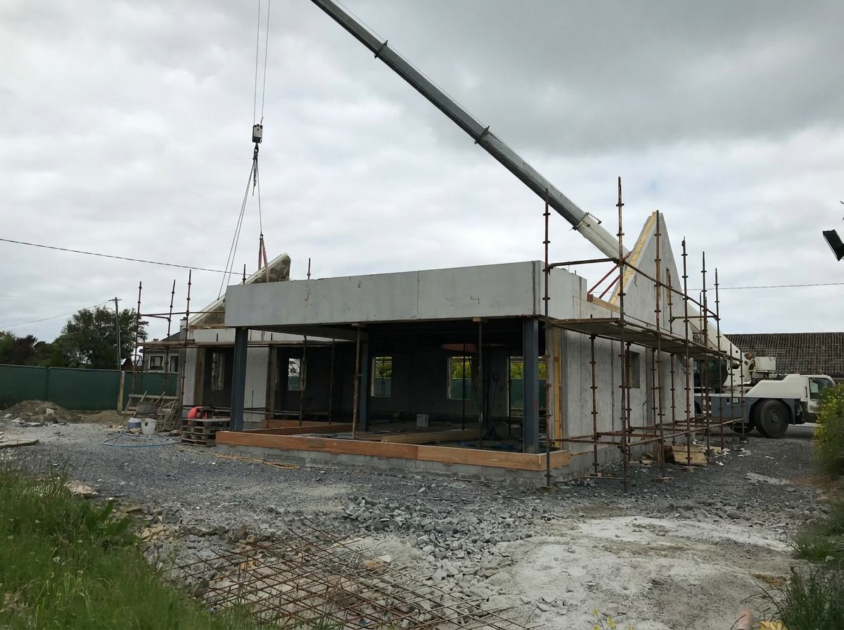 Gable Lifted into Place